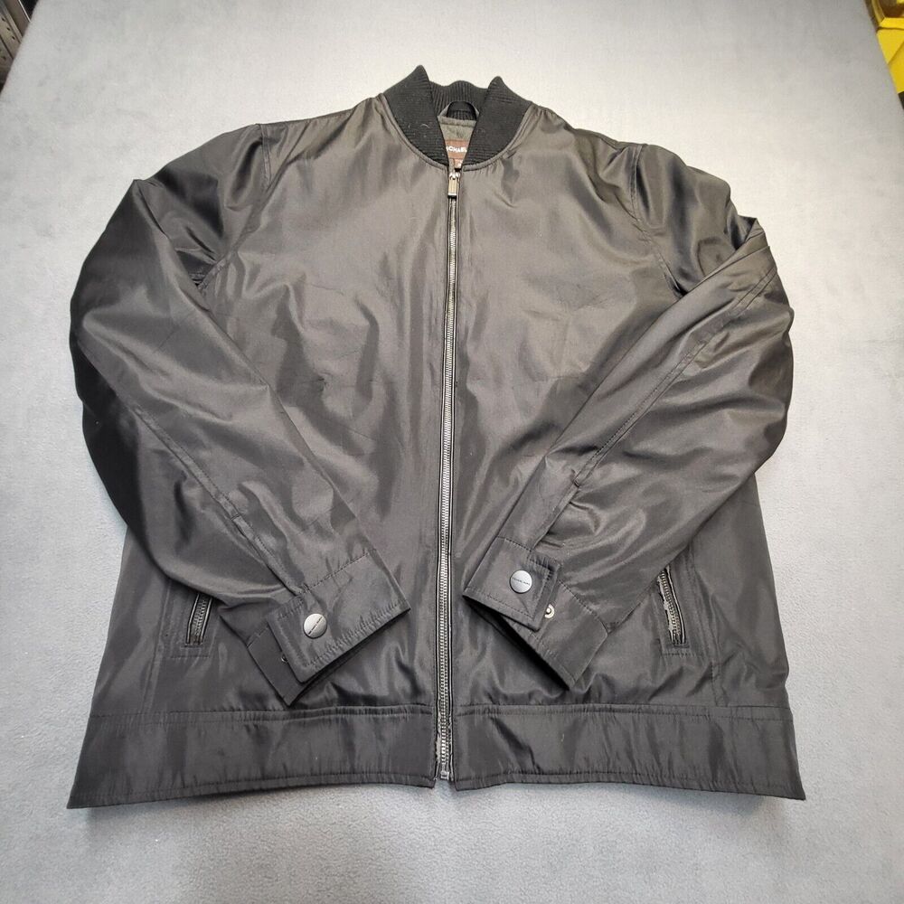Michael‎ Kors Jacket Men's LT Black Full Zip Long Sleeve Bomber Coat